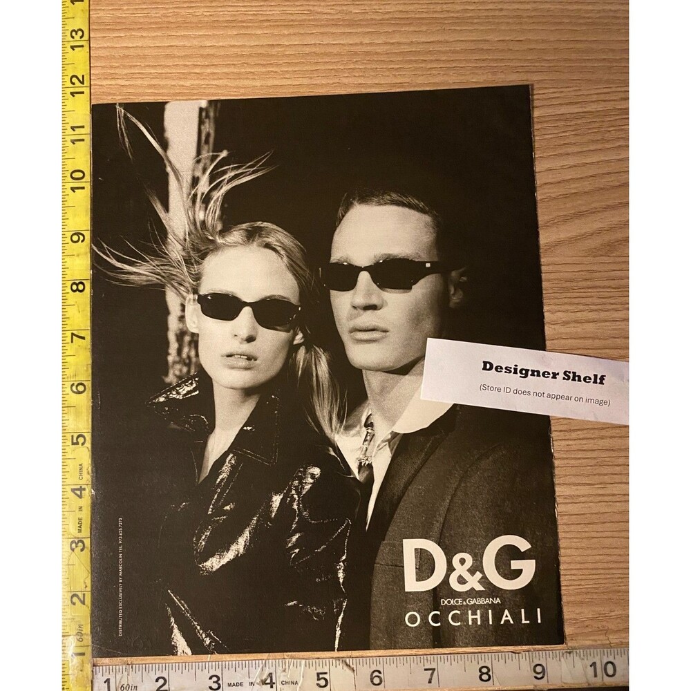 Dolce & Gabbana Occhiali Sunglasses 2000 Campaign Print‎ Advertisement